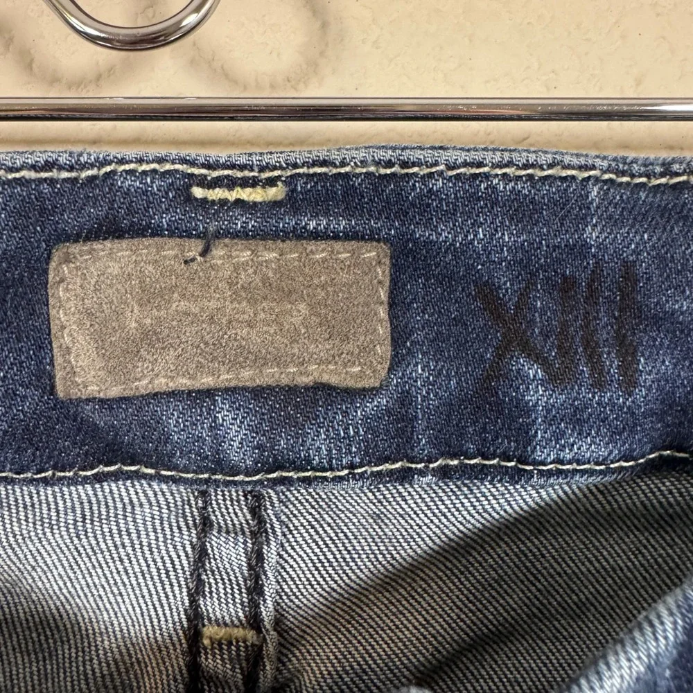 Mother High Waisted Looker Ankle Fray Jeans Tongue And Chic Blue Skinny Size 25
